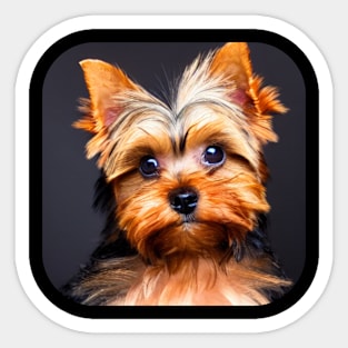 Yorkshire Terrier Puppy Sticker